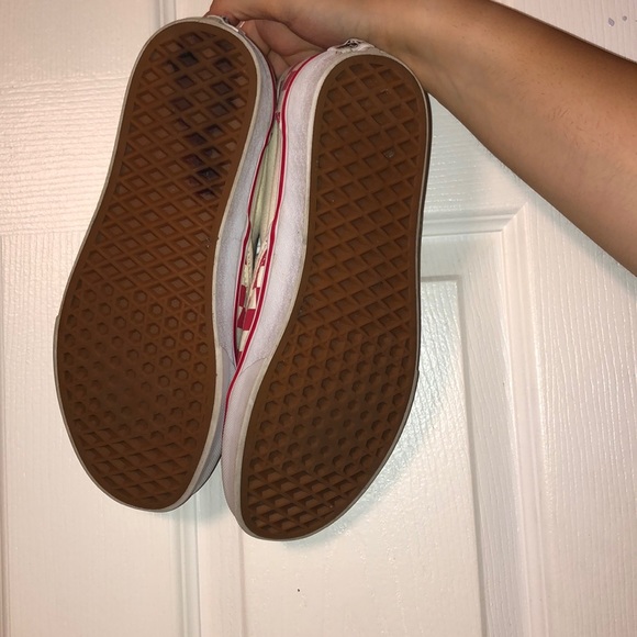 Red Checkered Slip on Vans - Picture 2 of 3